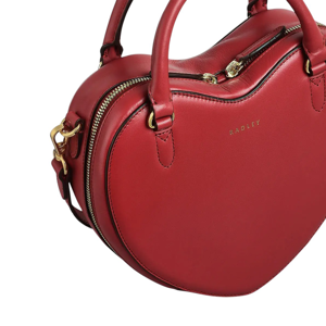 Radley Valentine's Small Crimson Red Leather Crossbody